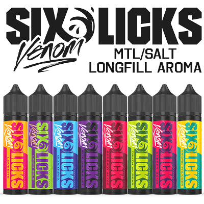 Six Licks Venom 60ml - MTL/Salts Longfill