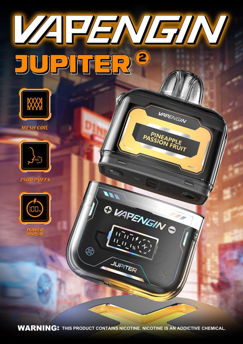 Vapengin Jupiter 2 Disposable Kit 6500 puffs – Beetlejuice Vape